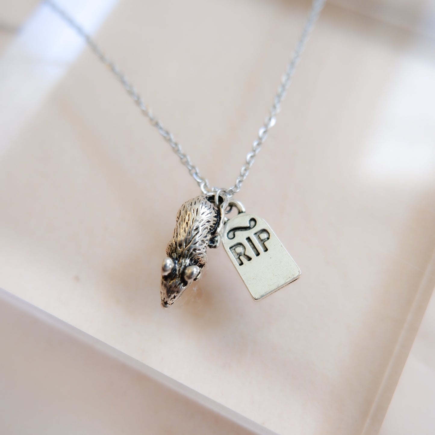RIP RAT PACK Silver Necklace