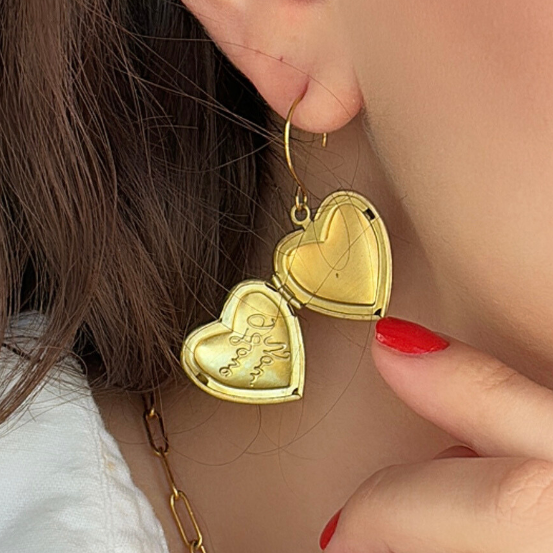 love locket earrings